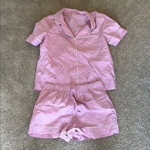Pink Short Sleeve Pajama Set